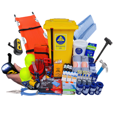 Good-2-Go Civil Defence Survival Kit in 240ltr Wheelie Bin Up to 55 People (Picture for reference only, check contents to know what's in it)