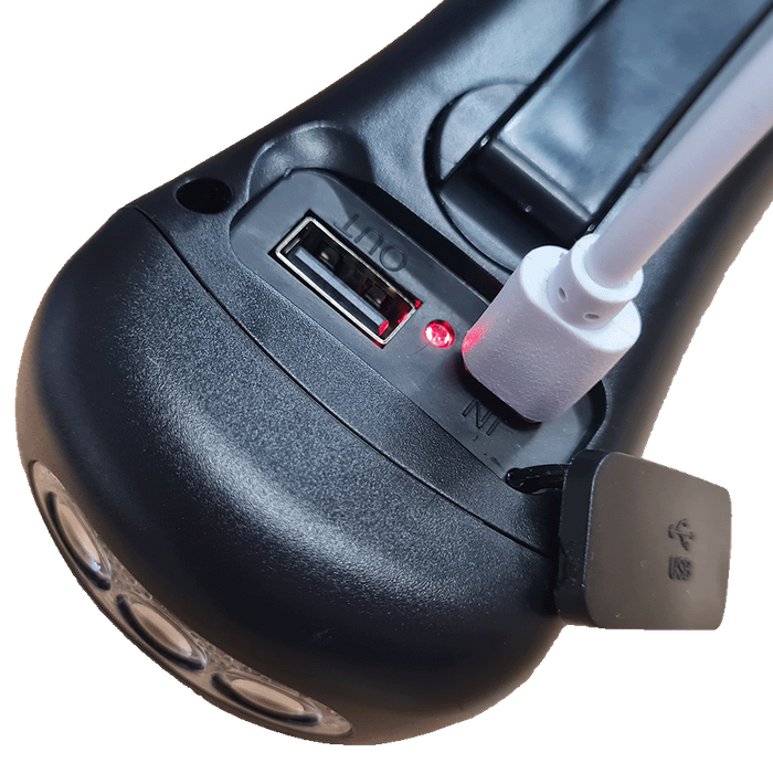 USB and Hand Winding, Charging, Torch / FM Radio / Siren Alarm - Image 2