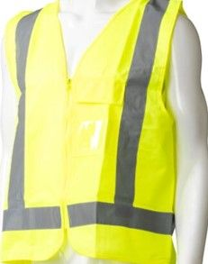 Hi Viz Yellow Safety Vest with Silver Reflective Tape TTMC-W size 2XL