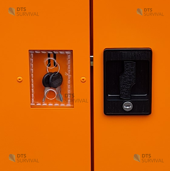 Civil Defence Large Empty Orange Cabinet 2054 (H) x 1000 (W) x 460 (D)cm - Image 2