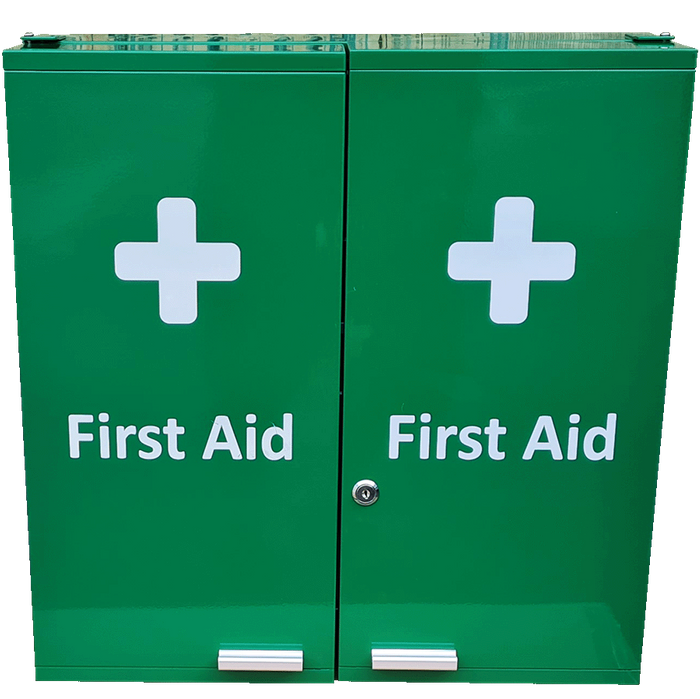 First Aid Metal Box Double Door X Large Wall Mountable Green Empty size 53 x 53 x 20cm - Image 5