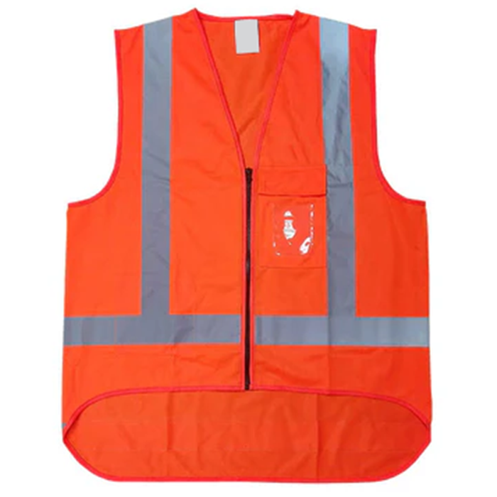 Hi Viz Orange Safety Vest with Silver Reflective Tape TTMC-W size Small