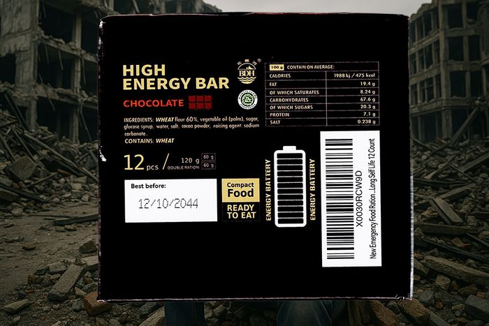 High Energy Emergency Food Ration Bars - 12 pack 120g Chocolate Flavour - Image 2