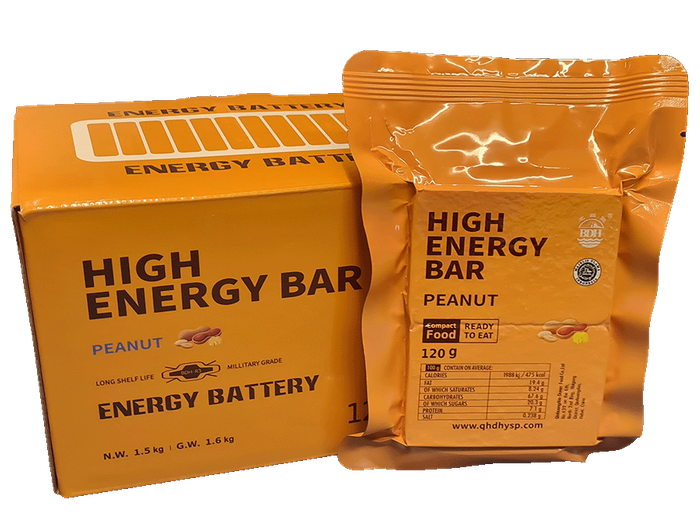 High Energy Emergency Food Ration Bars - 12 pack 120g Peanut Flavour