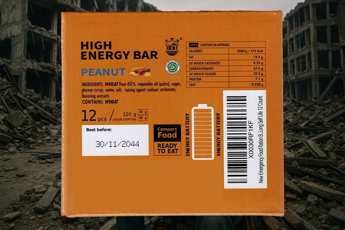 High Energy Emergency Food Ration Bars - 12 pack 120g Peanut Flavour - Image 4