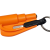 Res-Q-Key Escape Tool Spring Loaded Window Breaking Punch and Belt Cutting Device Hi Viz Orange for easy location