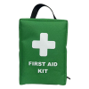 Dual Split Clamshell First Aid Bag comes with carry / attaching handle and belt loop