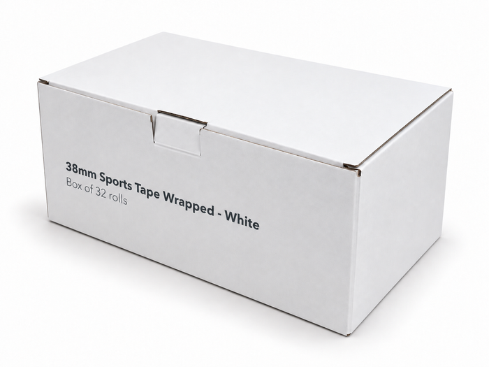 Sports Tape Fabric Single Roll Wrapped 38mm x 13.7m - White - Image 4