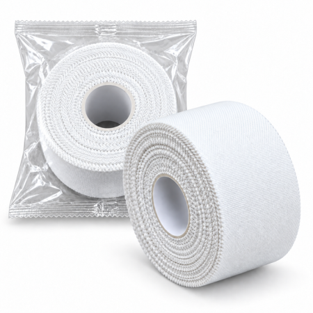 Sports Tape Fabric Single Roll Wrapped 38mm x 13.7m - White