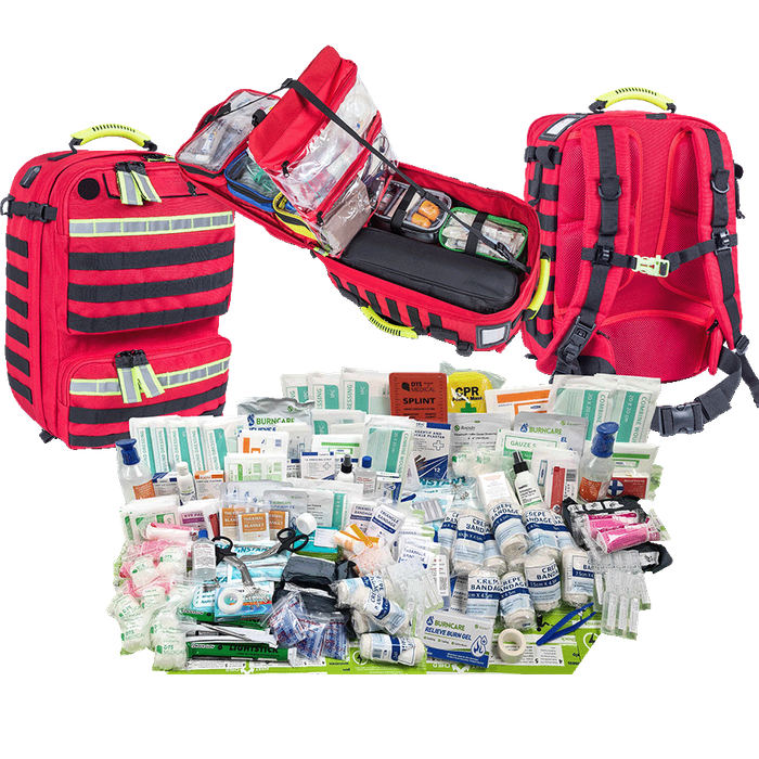 First Aid Medium Major/ Mass Incident First Responder Kit in Advanced Back Pack Pictures for reference only examine contents list