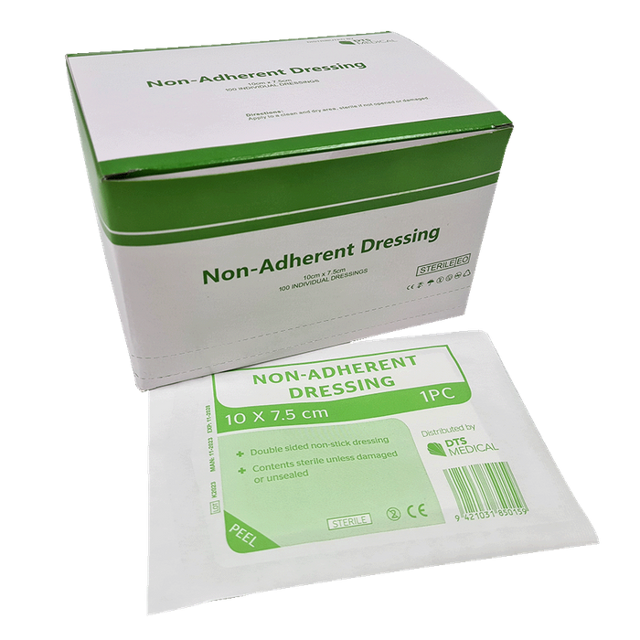 Non Adherent Dressings 10cm x 7.5cm Box of 100 Sterile