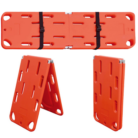 Patient Backboard SF with Straps Lightweight Durable Plastic Folds once in the middle
