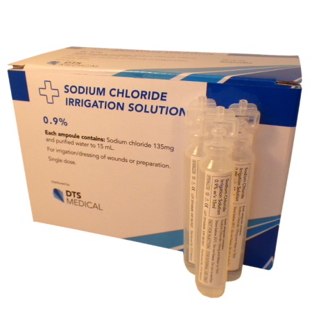 Saline 15ml Wound and Eye Wash Solutions Ampoule 50 in box