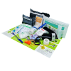 Personal Trauma First Aid Kit in EM13.007 Bag that can be used as sling bag, hand carry, or waist belt carry