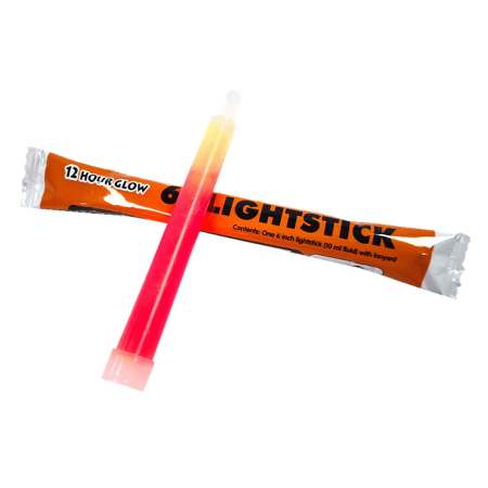 Light Stick High-Vis Orange 6 Inch - picture taken in light so item does not correctly show how bright it is - up to 12 hours