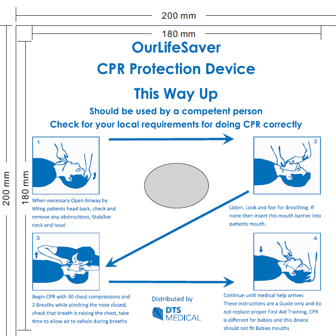 CPR Face Shield Bite Block Type First Aid One Way Valve - Image 2