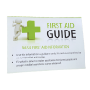 First Aid Instructions Tips / Guide, folded to Credit card size. High quality printed