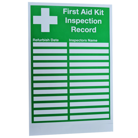 Generic First Aid Inspection Record Sticker A6