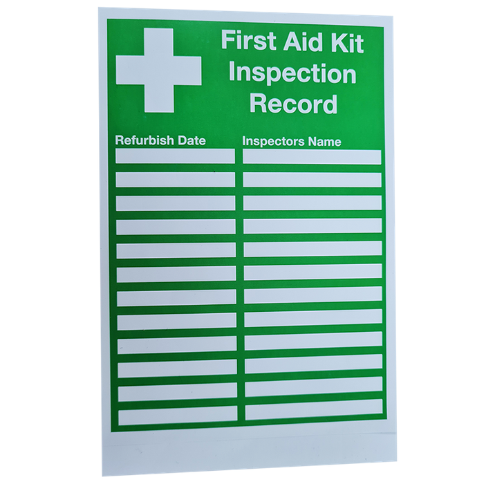 Generic First Aid Inspection Record Sticker A6