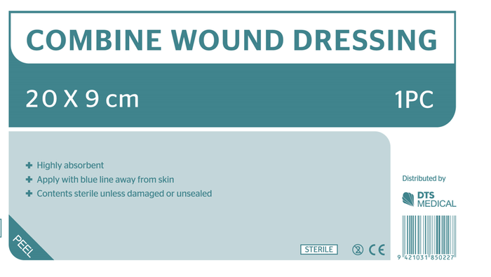 Combine Dressings, First Aid 20x9cm Sterile - Image 2