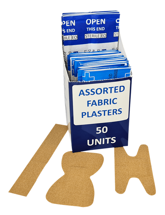 Fabric Assorted Plasters Skin Colour 50's Boxed (20 x Knuckle 20 x Finger Tip 10 Finger Extension) - Image 2