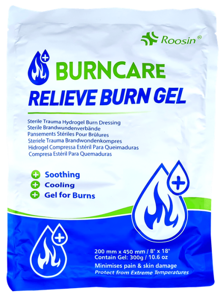 Burn Dressing Gel Soaked Dressing 20x45cm Large Sterile