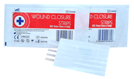 Wound Closure Strip Sachet of 5 3mm x 75mm Sterile