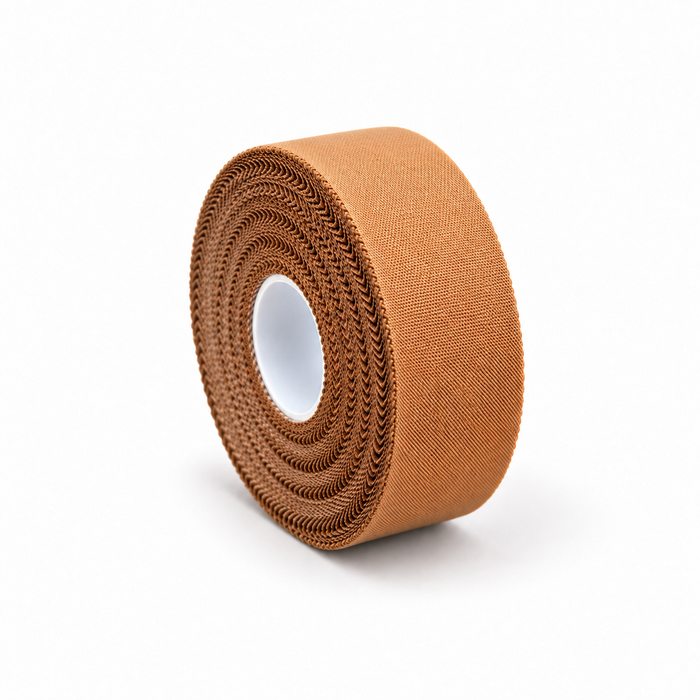 Regular Rigid Sports Tape Fabric Single Roll Wrapped 25mm x 13.7m - Beige (EOL) - Image 2