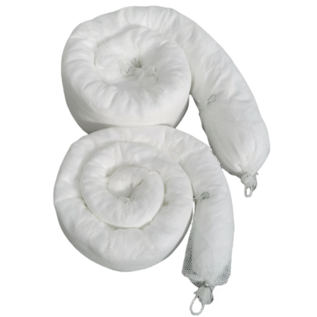 Hydrocarbon like oil Absorbent Boom 12.6cm x 3m with clips each end