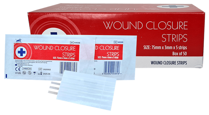 Wound Closure Strip 3mm x 75mm Box Of 50 sachets of 5 Sterile