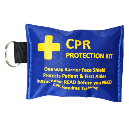 CPR Key Ring Pouch Blue – with CPR Shield