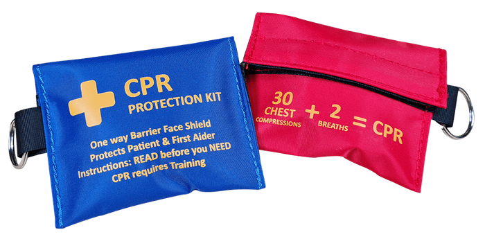 CPR Key Ring Pouch Blue – with CPR Shield - Image 2