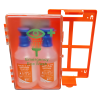 Premium Eye Wash Station with 2 x Ready to use Filled 500ml Eye Wash Bottles and Eye Inspection Mirror