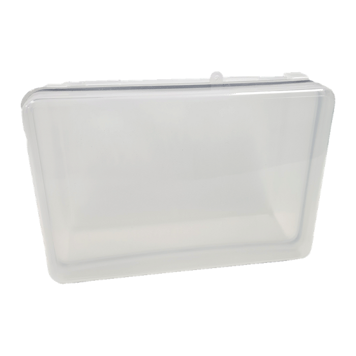 First Aid Box Plastic, Clear, Medium Wall Mount Flap Single Cavity Empty No Stickers Blank - Image 3