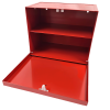 First Aid Box – Red Metal (Single Cavity, Wall-Mountable)