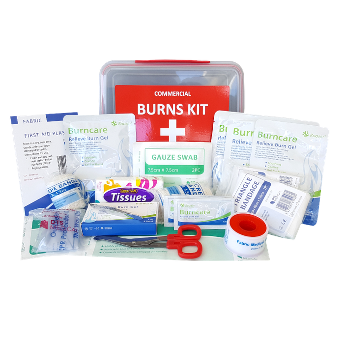 Burn Injury First Aid Kit Medium / Commercial Lunchbox Style