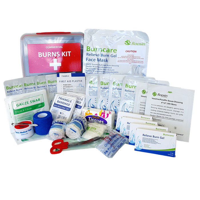 Burn Injury First Aid Kit Lunch Box Style - Large / Commercial