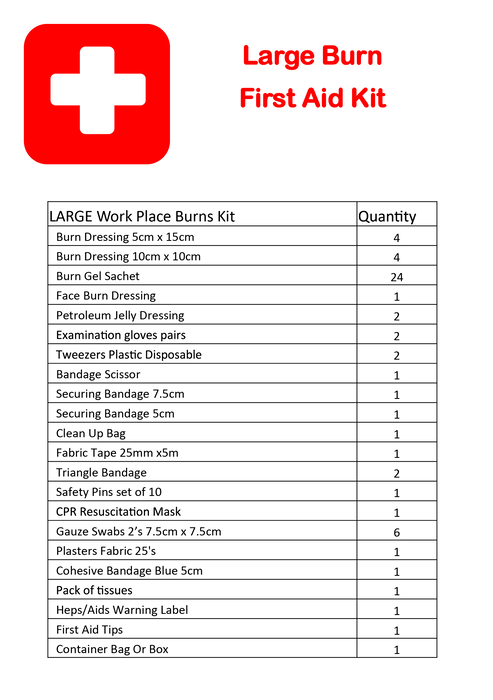 Burn Injury First Aid Kit Lunch Box Style - Large / Commercial - Image 2