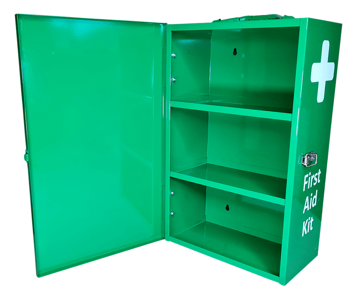 Kitchen, Food & Catering First Aid Kit Industrial Large Green Portrait Wall Mount Metal Box - Image 2