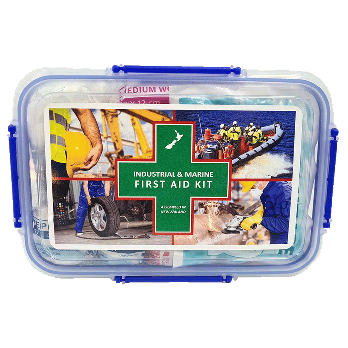 First Aid Kit Industrial And Marine in large Clear Plastic Lunch Box Style - Image 2