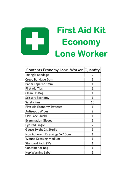 Economy Lone Worker first aid kit but in hang bag - Image 2