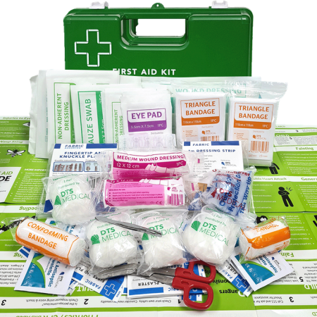 First Aid Kit Office 1-25 Person Green Wall Mountable Plastic Box