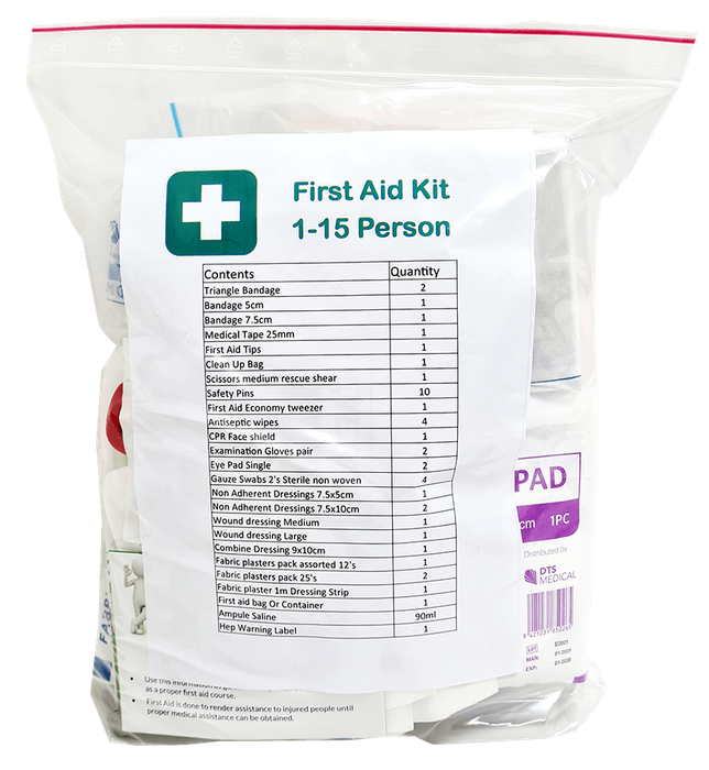 First Aid Kit Office Range 1-15 Refill (Complete)