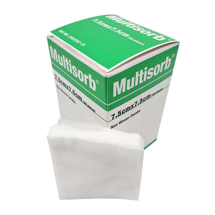 Non Woven Absorbent Gauze Squares Non-Sterile 7.5cm x 7.5cm 100's
