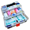 First Aid Box Plastic, Clear, Large with 2 X Shelves Empty No Stickers Blank