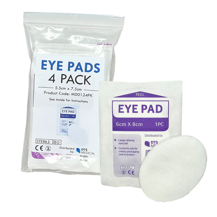Eye Pad Oval Large 7.5cm x 5.5cm 4 Pack Sterile