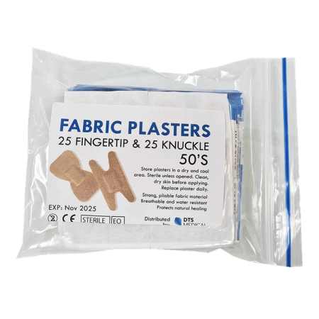 Fabric Finger Plasters 25 and 25 Fabric Knuckle Plasters