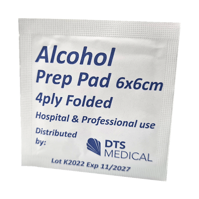 Alcohol Prep Pads 70% Alcohol 6cm x 6cm Folded Wipe Pack of 10 - Image 2