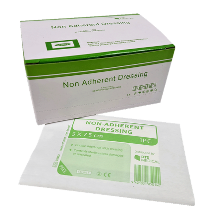 Non Adherent Dressings 7.5cmx5cm Box of 50 Sterile
