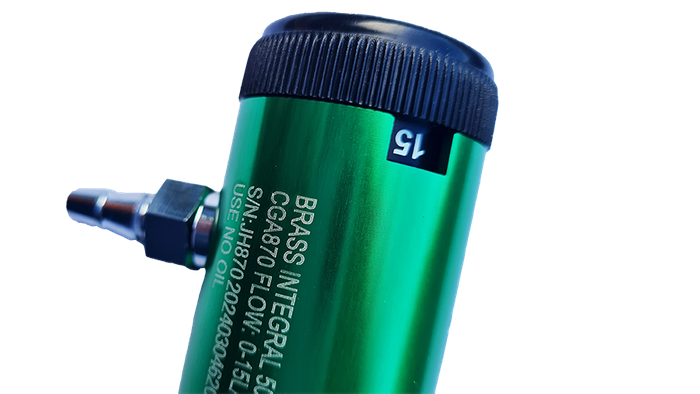 Oxygen Flow Regulator Basic 0 to 15 lpm Barb Outlet - Image 2